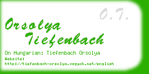 orsolya tiefenbach business card